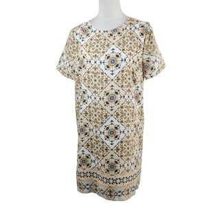 Lulus Dandy Lion Yellow Floral Print Mini Shift Dress Womens Large Cottagecore L